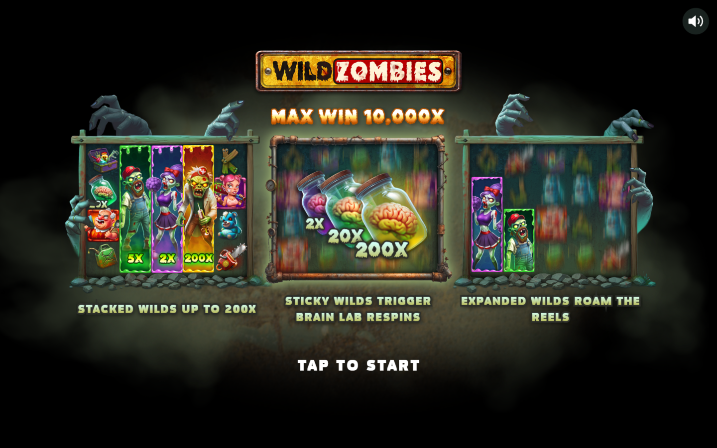Wild Zombies desktop feature summary used as responsive supporting artwork