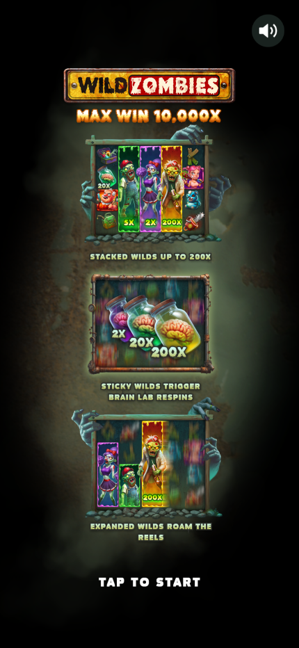 Portrait Wild Zombies demo showing Stacked Wilds, Brain Jars and Expanded Wilds